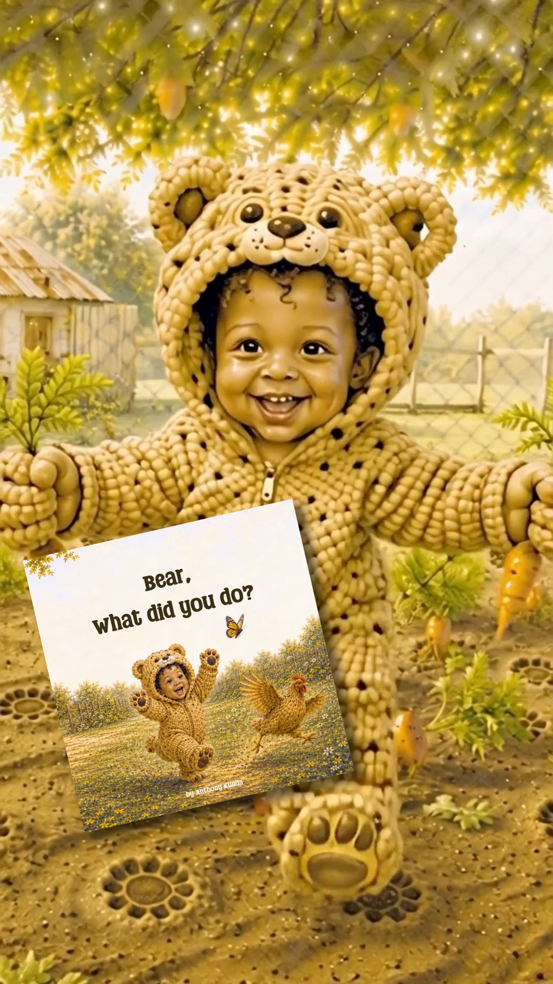 Beni in his cuddly bear suit